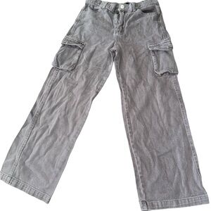 FOREVER 21 Kids Gray Cargo Pants size 11/12